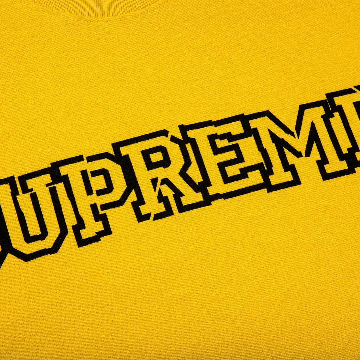 Supreme Shattered Logo Crewneck 'Yellow' [USED] - L (Used)