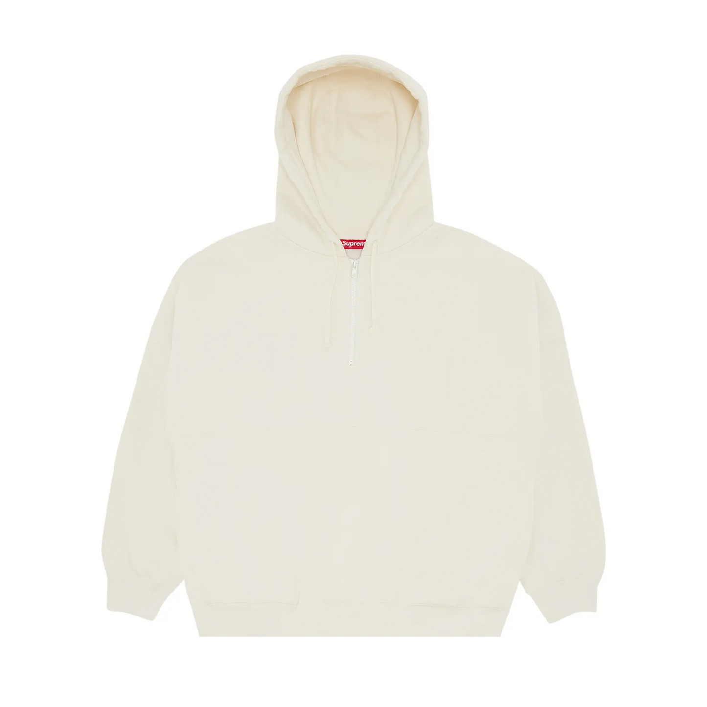 Supreme Wrapped Half Zip Hooded Sweatshirt Stone