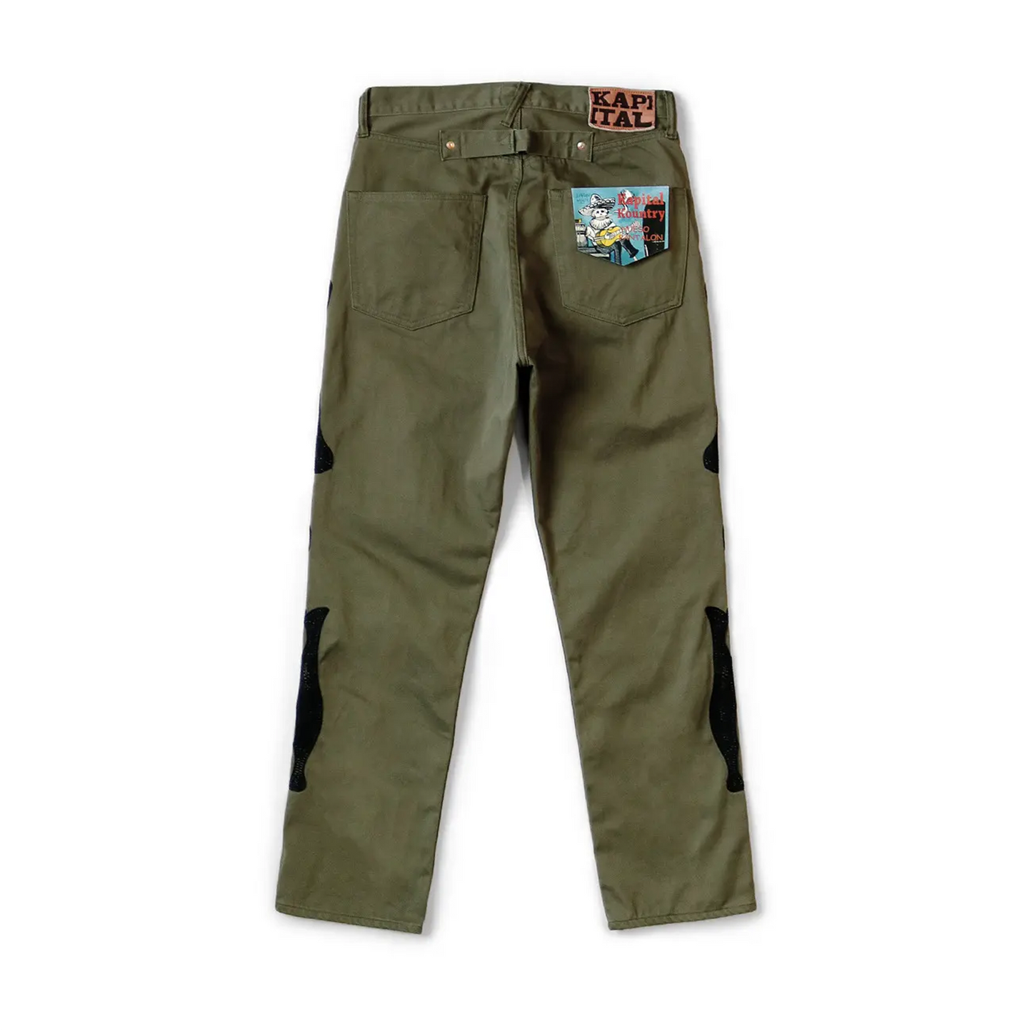 Kapital Okagilly Mexican Tuxedo 5P Bones Pants Olive  [USED] - 34 (Used)