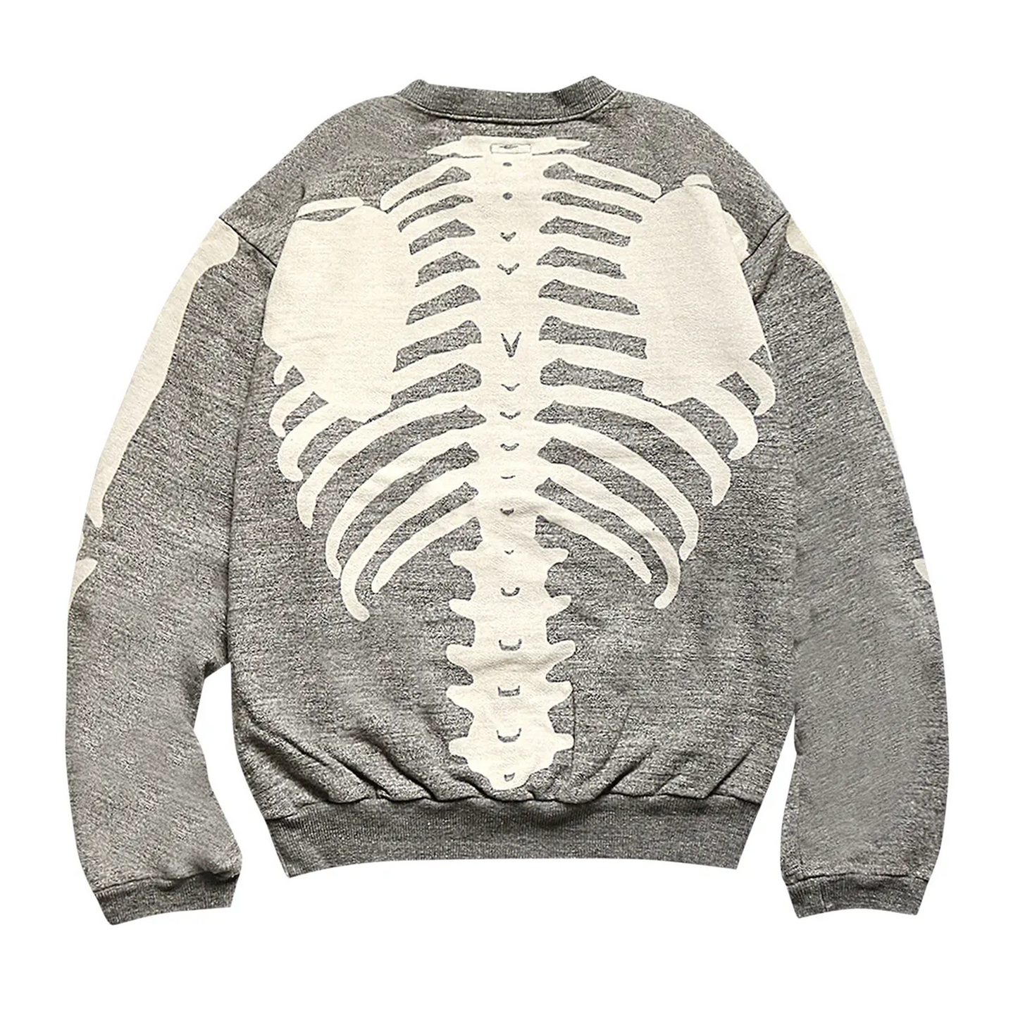 Kapital Bone Grandrelle Fleece Knit Big Crew Sweatshirt Charcoal [USED] - 3 (Used)
