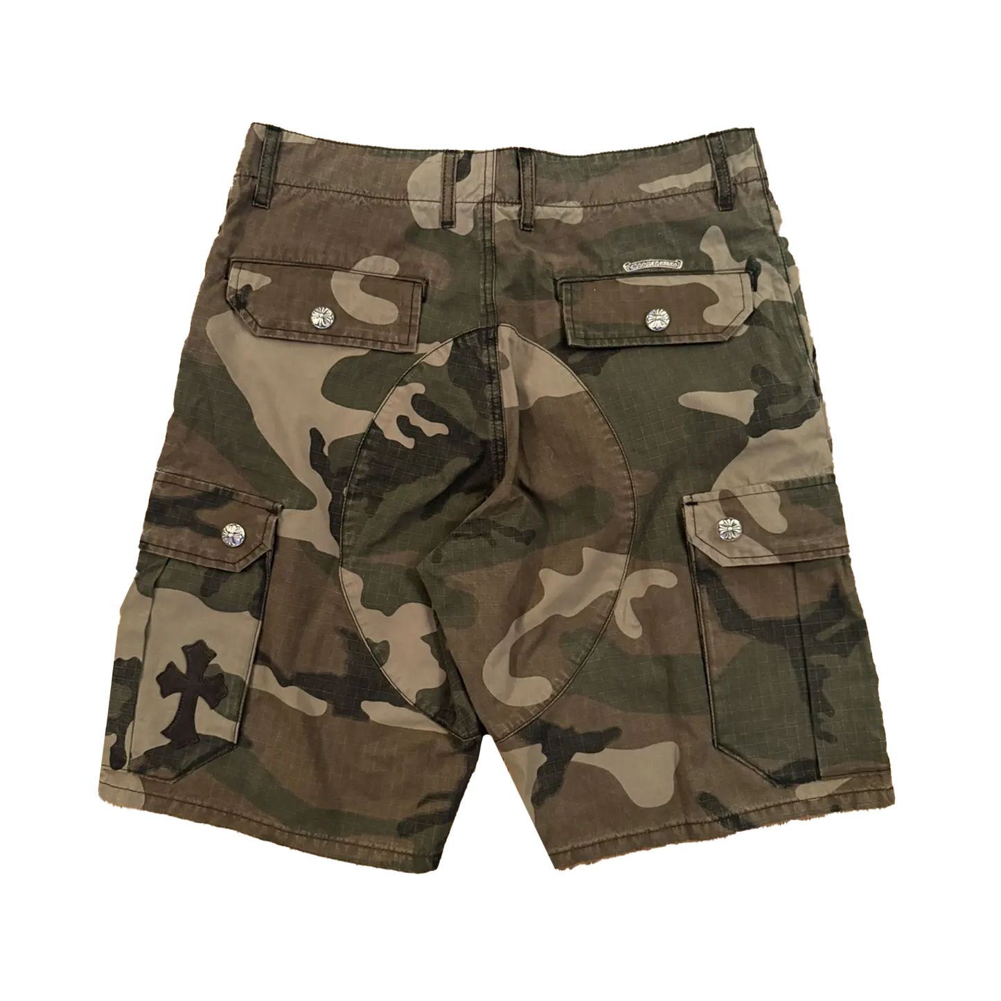 Chrome Hearts Devil Dog Camo Cargo Patch Shorts