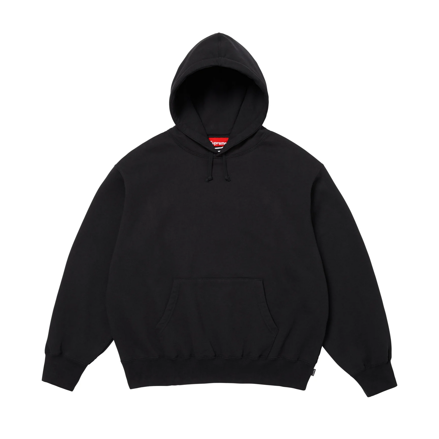Supreme Satin Applique Hooded Sweatshirt (SS26) Black