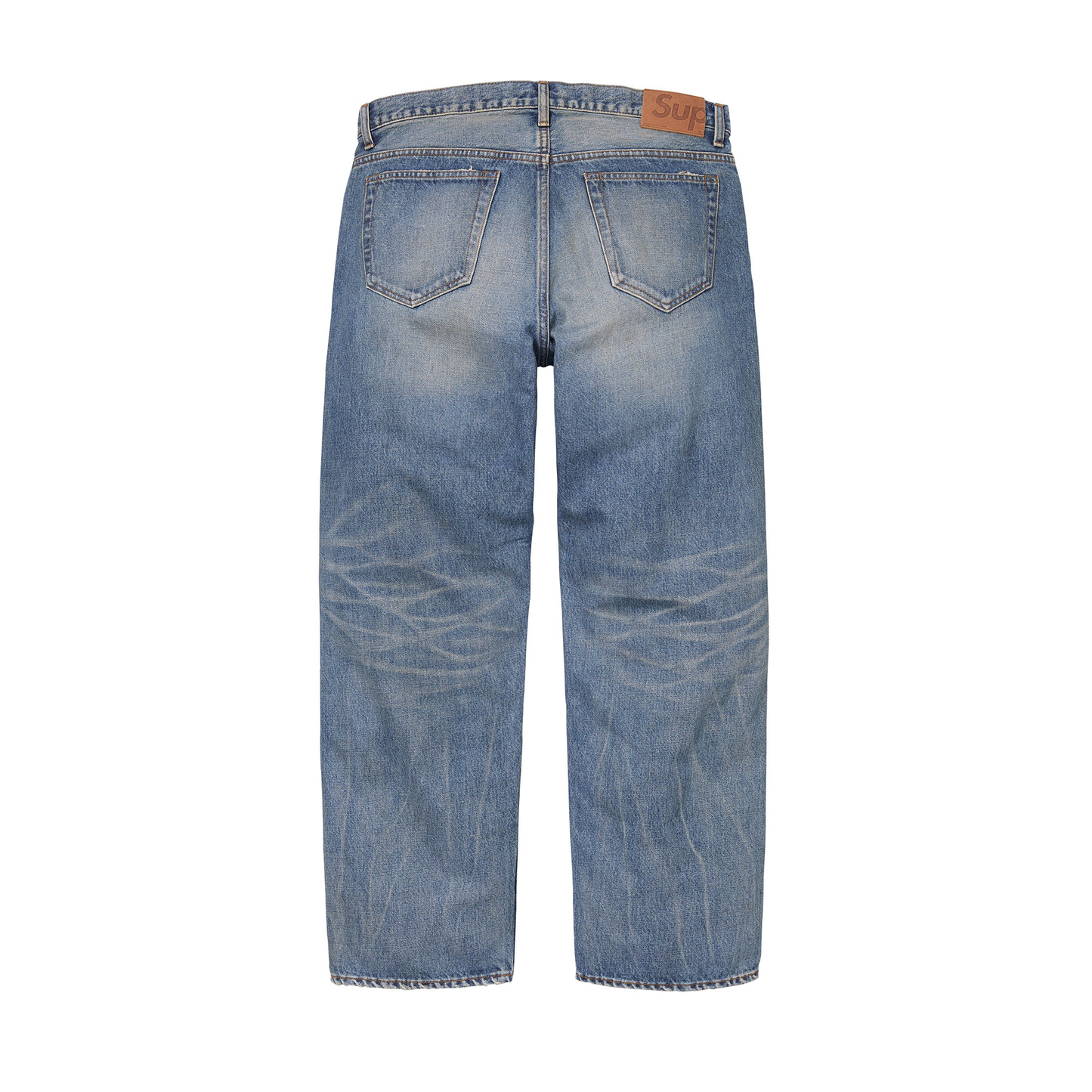 Supreme Distressed Loose Fit Selvedge Jean FW24 [USED] - 34 (Used)