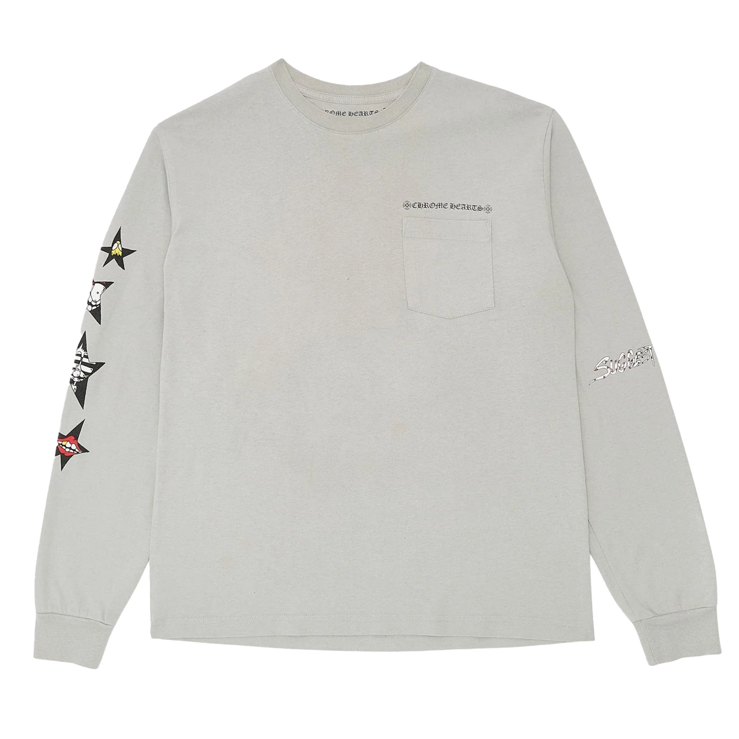 Chrome Hearts x Matty Boy Suggest Logo Long Sleeve Tee Shirt Grey [USED] - M (Used)