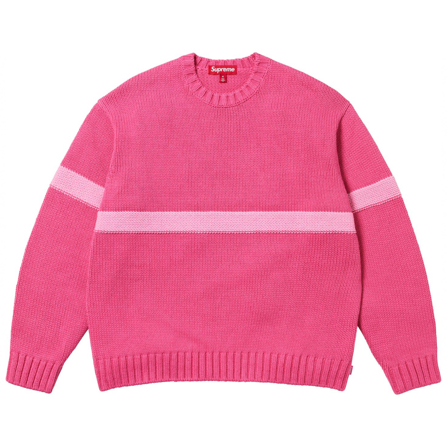 Supreme Tonal Applique Sweater Dark Pink