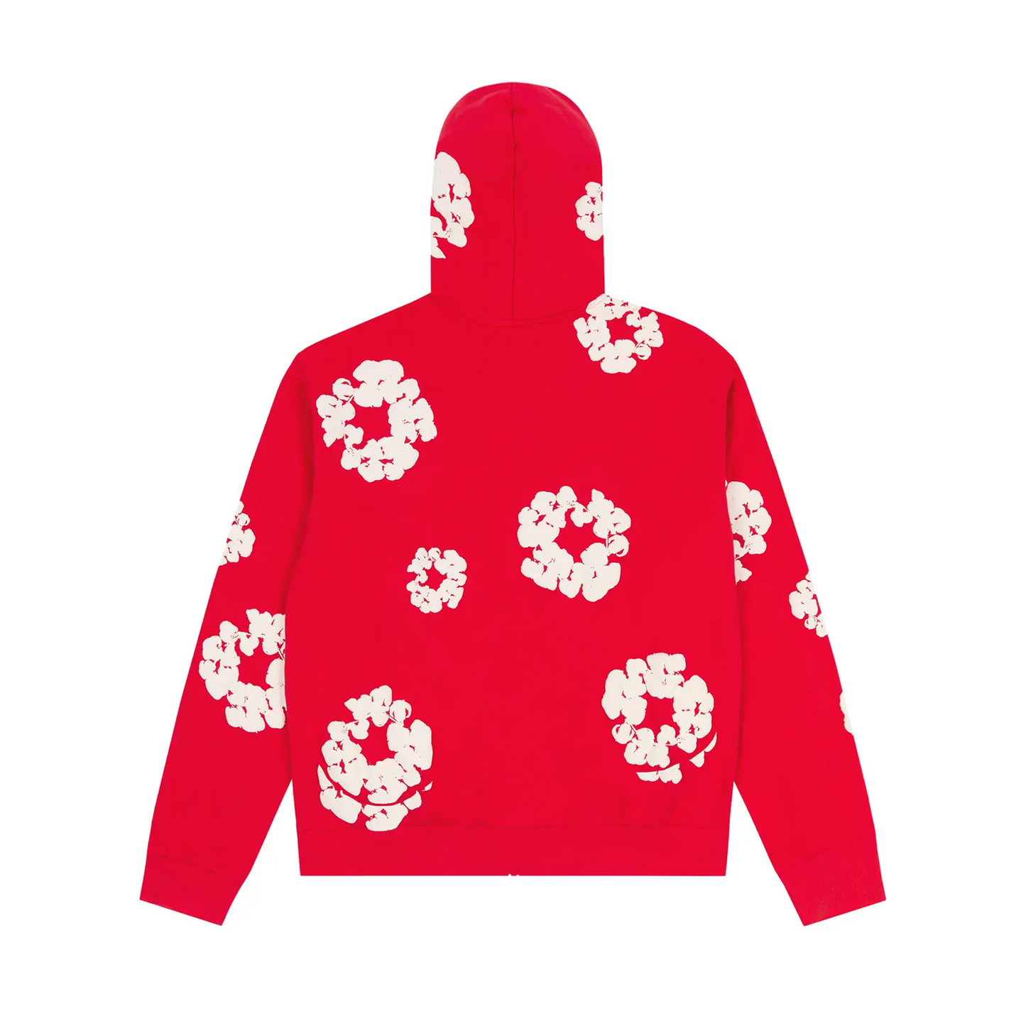 Denim Tears Cotton Wreath Zip Hoodie Red