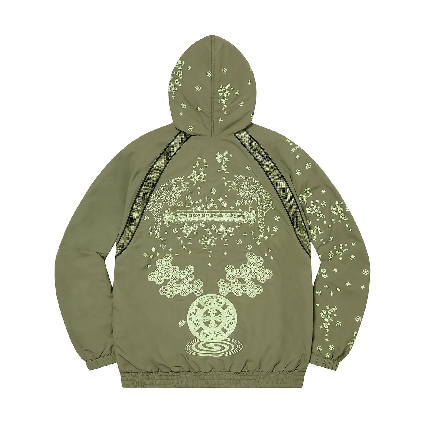Supreme AOI Glow-In-The-Dark Track Jacket 'Olive' [USED] - M (Used)