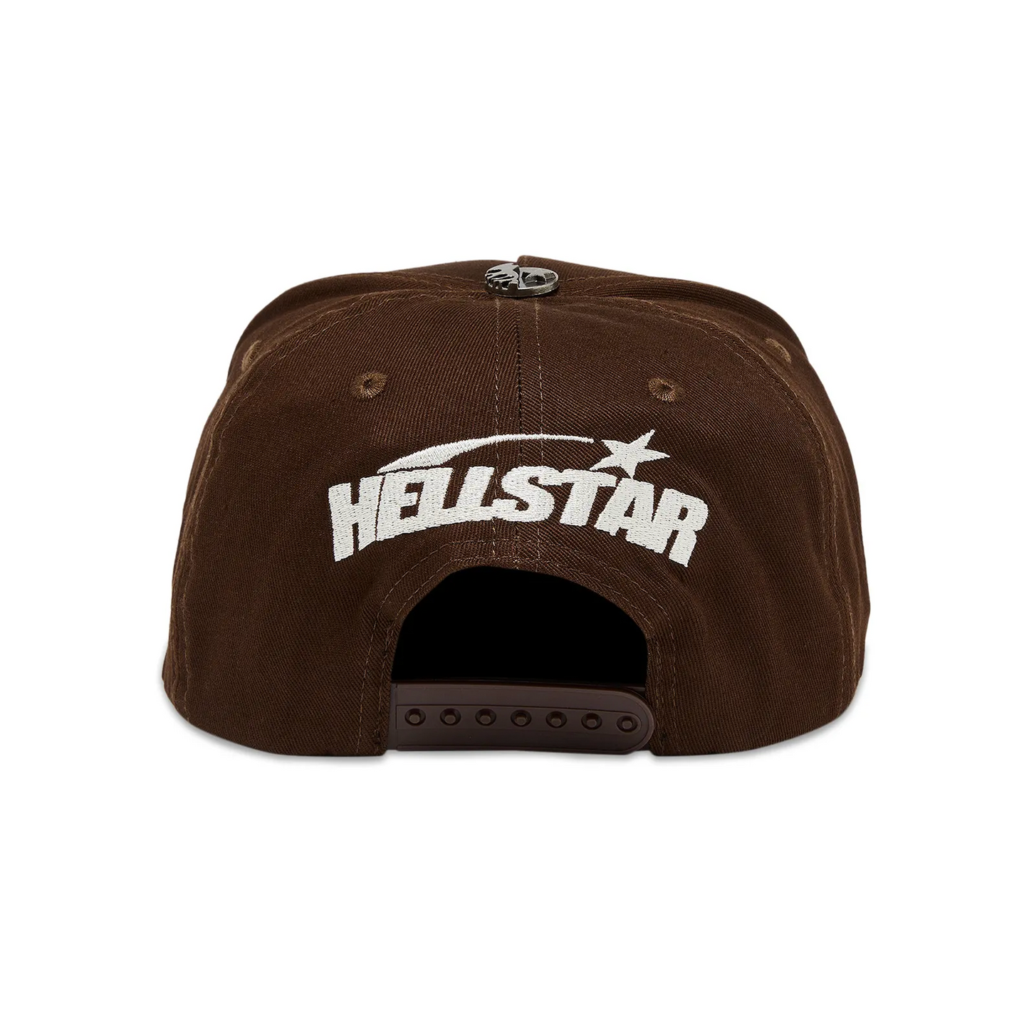 Hellstar OG Rhinestones Logo Snapback Hat Brown