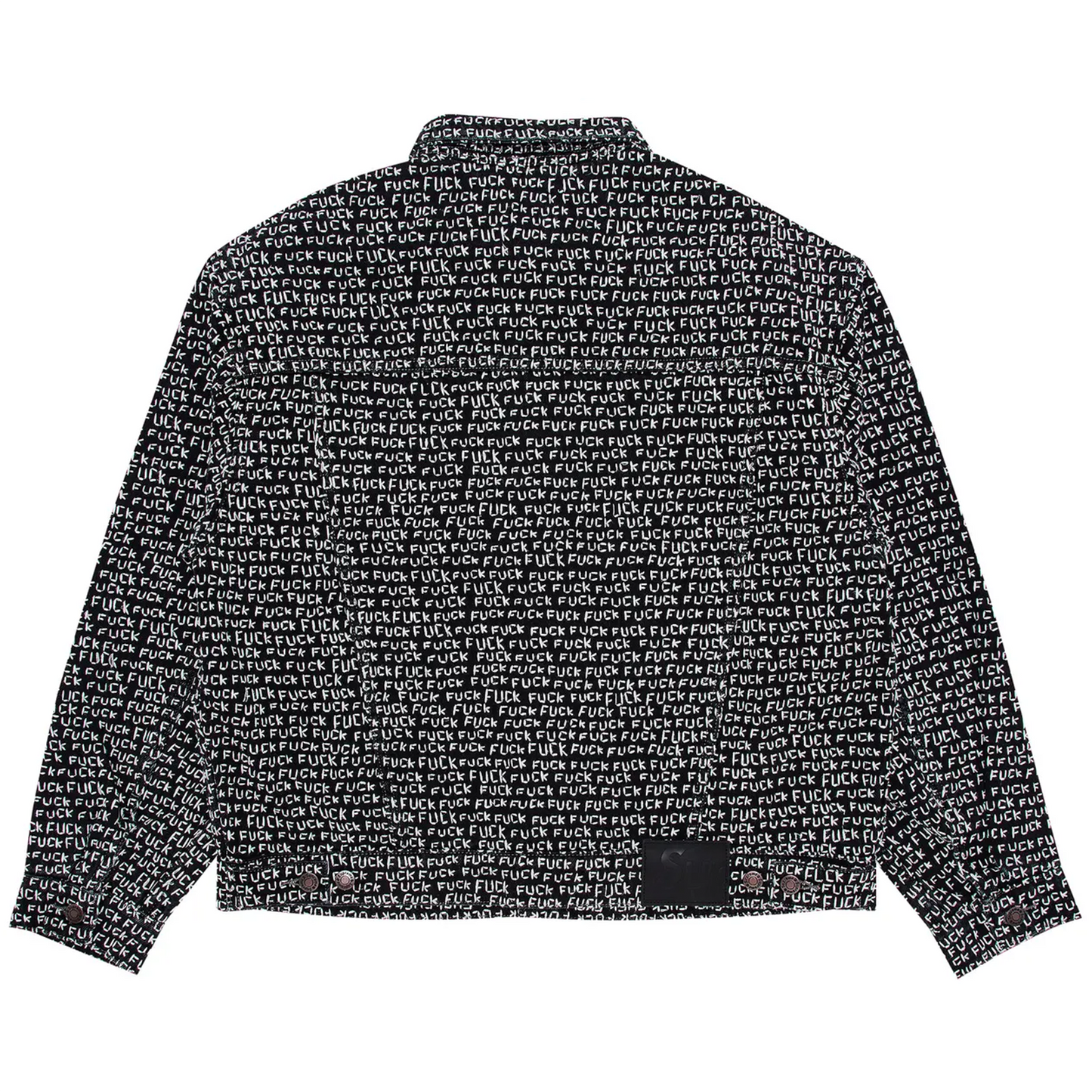Supreme Fuck Stitch Denim Trucker Jacket Black [USED] - S (Used)