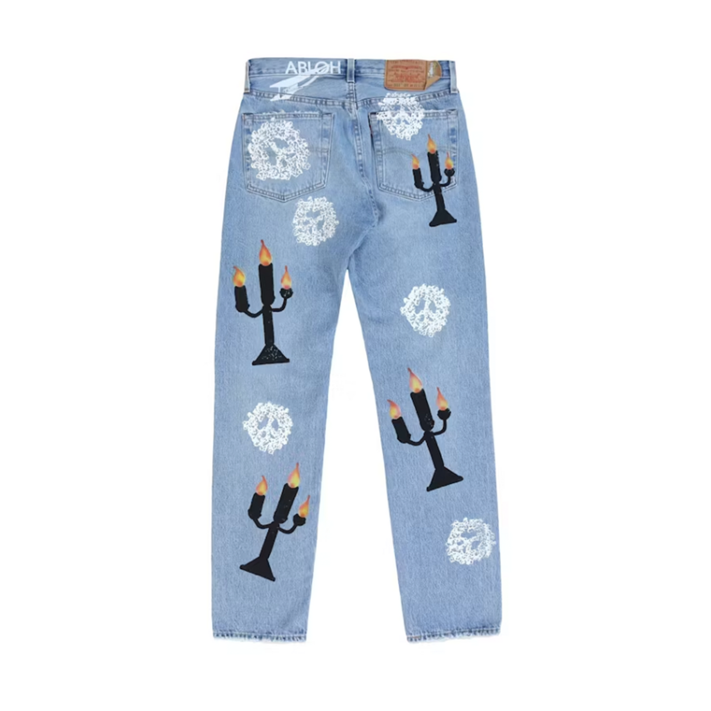 Denim Tears x Virgil Abloh "Message in a Tear" Printed Levi's Jeans [USED] - 34 x 34 (Used)
