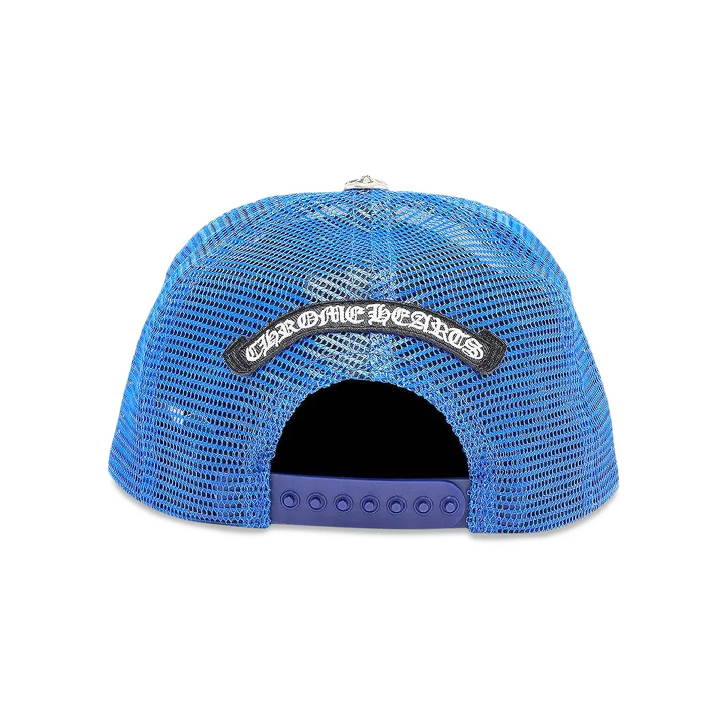 Chrome Hearts Triple Cross Trucker Hat Blue White