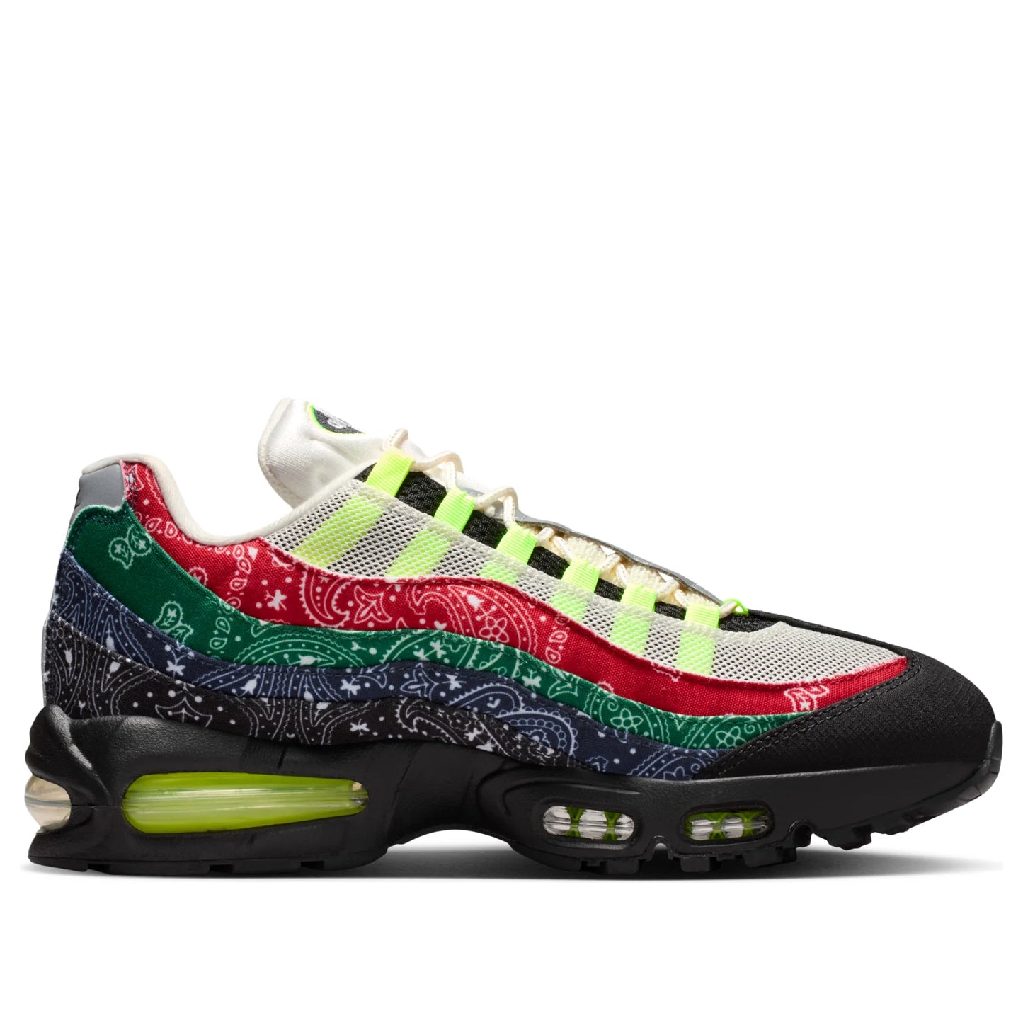 IQ0620 100 Nike Air Max 95 OG Big Bubble Neon Paisley Bandana