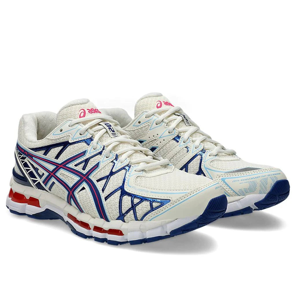 1203A388 101 ASICS Gel-Kayano 20 Cream Blue Red