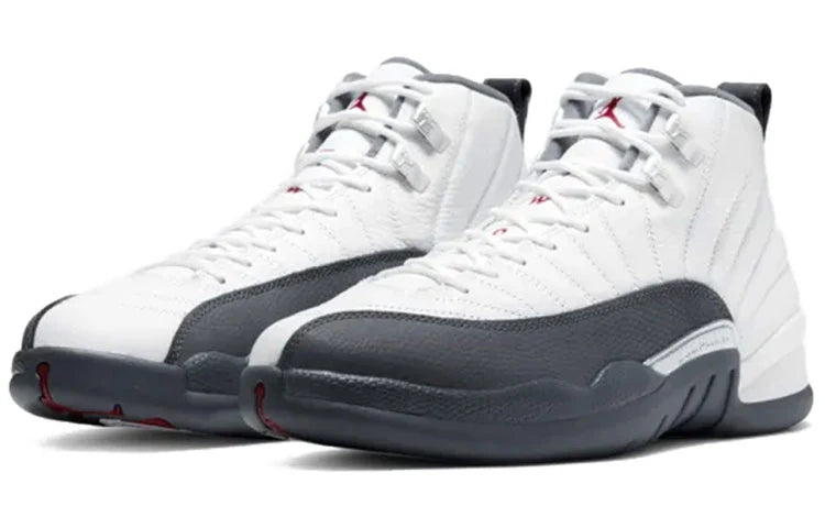 130690 160 Air Jordan 12 Retro White Dark Grey
