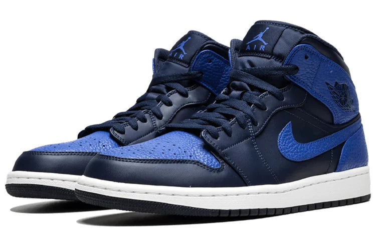 554724 412 Jordan 1 Mid Obsidian Game Royal
