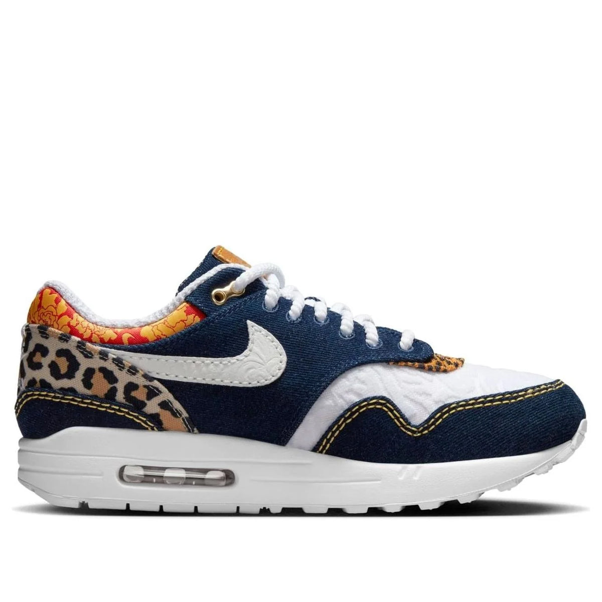 FJ4452 432 Nike Air Max 1 Premium Denim Leopard