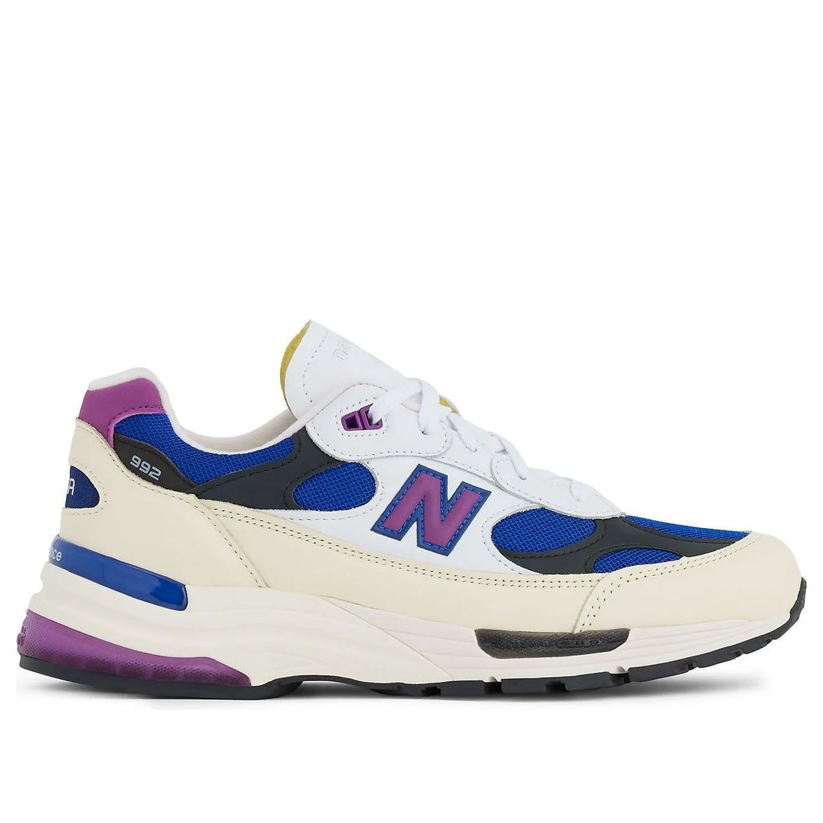 U99278L New Balance 992 MiUSA White Royal Purple Fuchsia