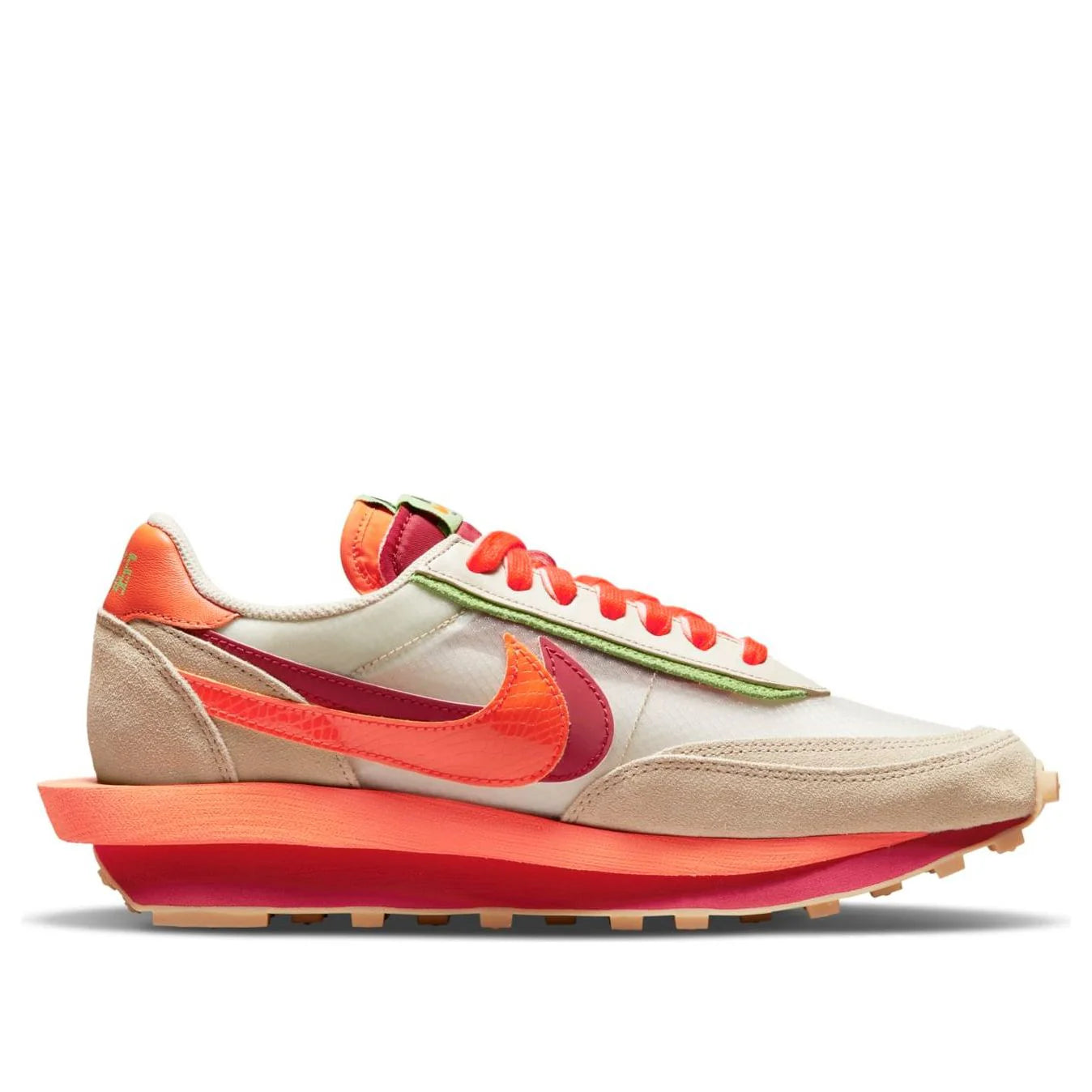 DH1347 100 Nike LD Waffle sacai CLOT Kiss of Death Net Orange Blaze
