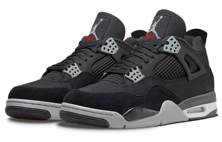 DH7138 006 Air Jordan 4 Retro SE Black Canvas [NO BOX]