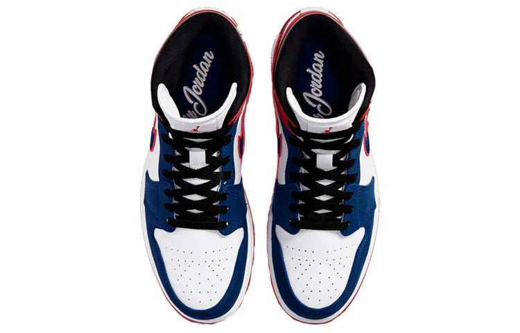 852542 146 Air Jordan 1 Mid Multi-Color Swoosh