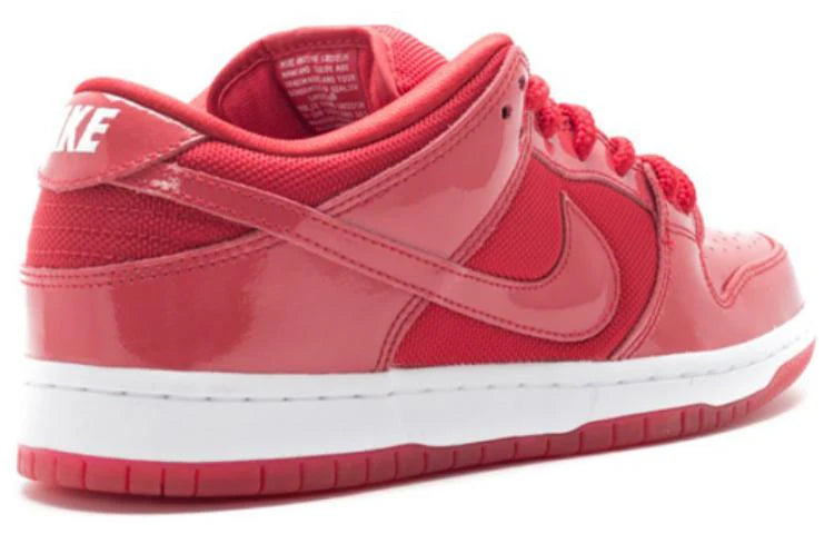 304292 616 Nike SB Dunk Low Red Patent Leather