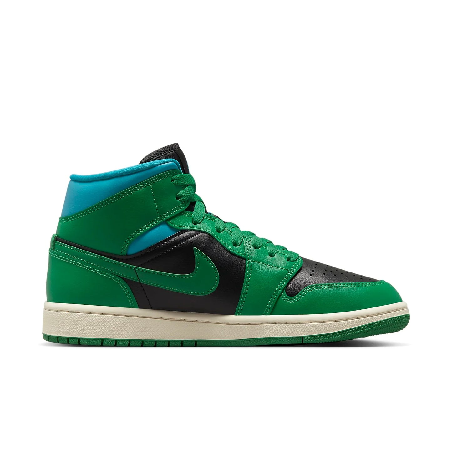 BQ6472 033 Air Jordan 1 Mid Lucky Green Aquatone (Women's)