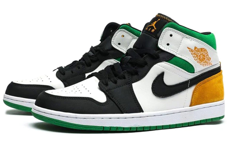 BQ6931 101 Air Jordan 1 Mid SE White Laser Orange Lucky Green (GS)
