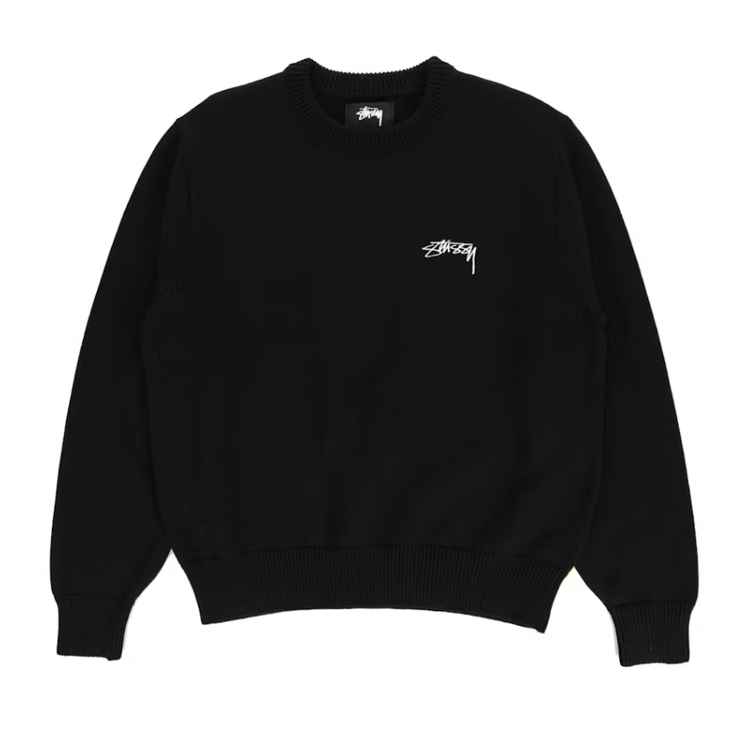 Stussy Care Label Sweater Black [USED] - L (Used)