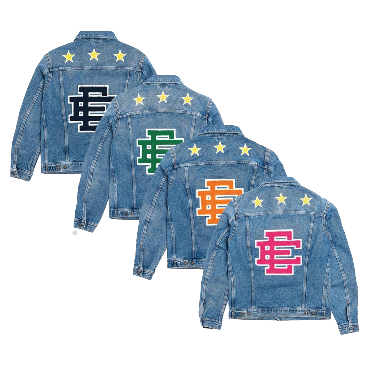Eric Emanuel x Diesel EE Varsity Denim Jacket Pink