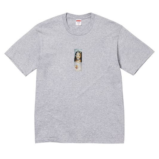 Supreme Prayer Card Box Logo Tee Heather Grey