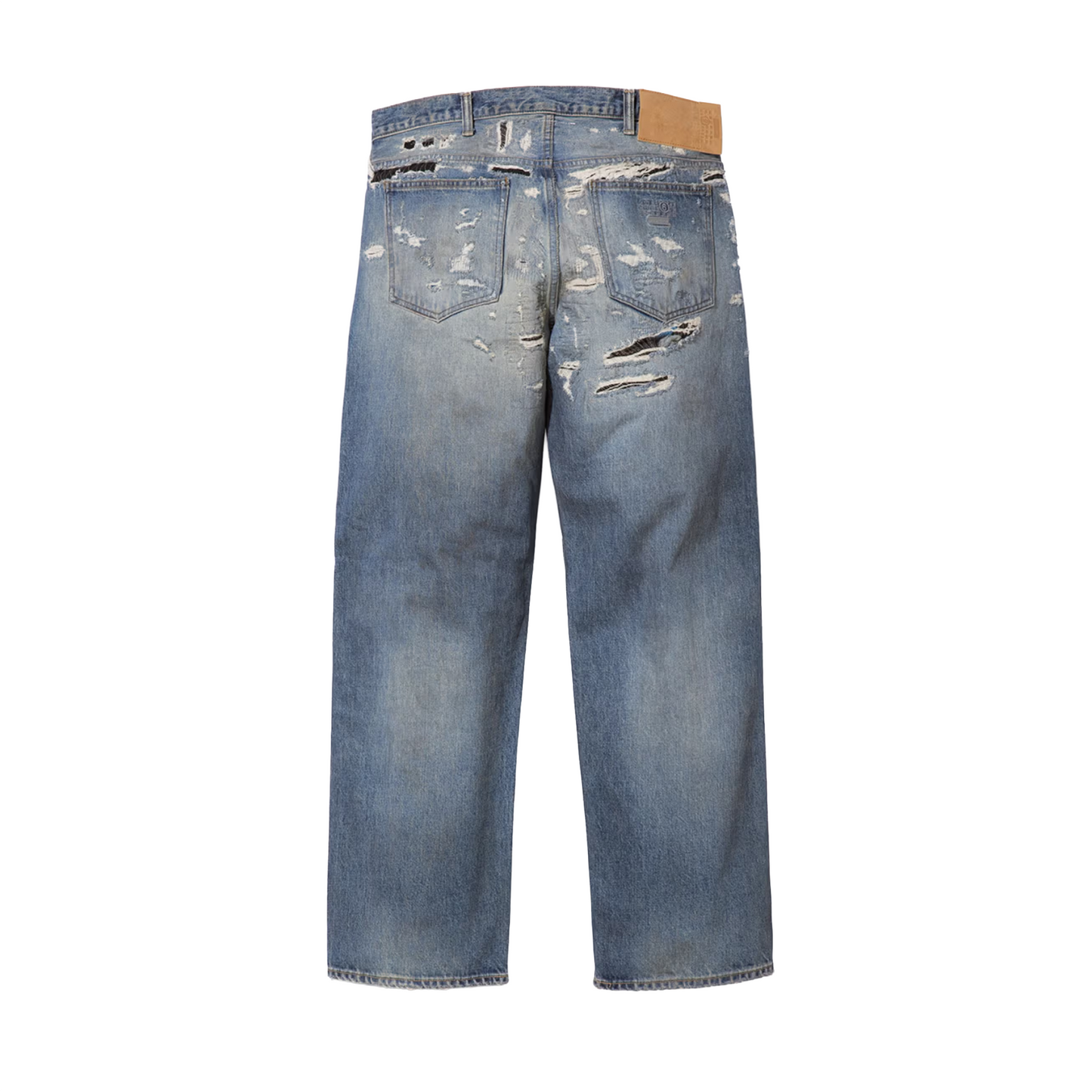 Supreme MM6 Maison Margiela Distressed Loose Fit Selvedge Jean Blue