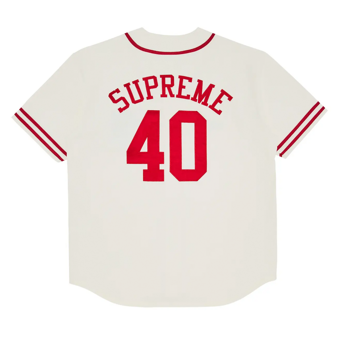Supreme 40 Acres Twill Baseball Jersey White [USED] - M (Used)