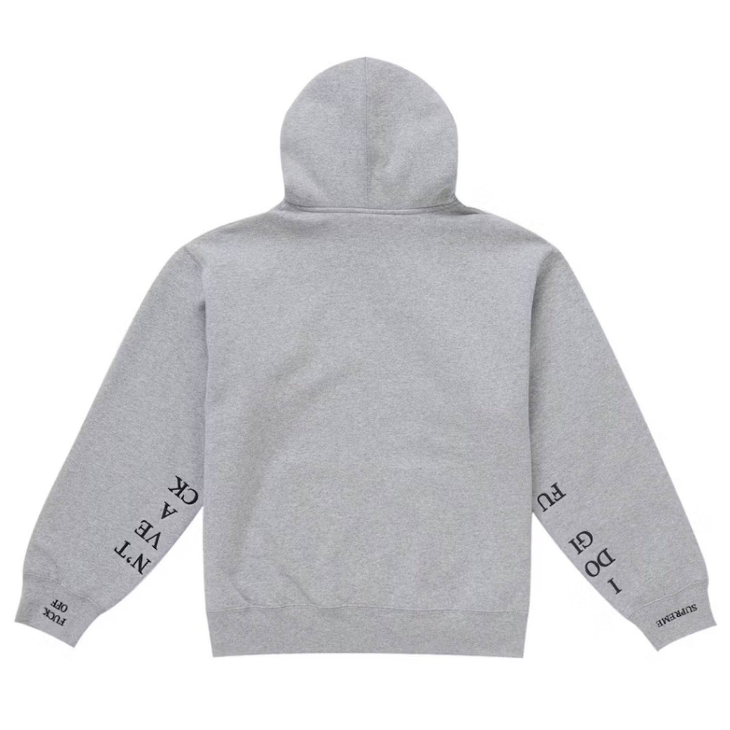 Supreme IDGAF Zip Up Hooded Sweatshirt Heather Grey