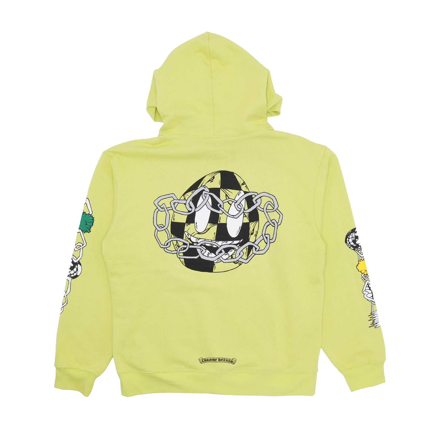 Chrome Hearts Matty Boy Link Zip Up Hoodie Lime Green