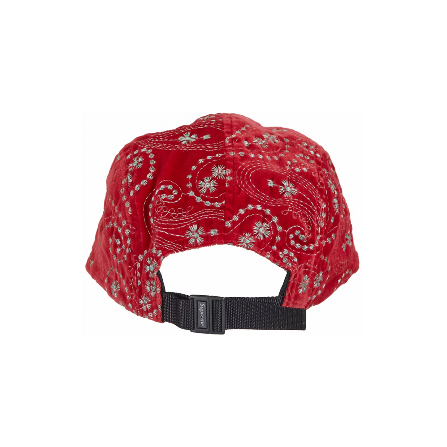 Supreme Velvet Paisley Camp Cap Red