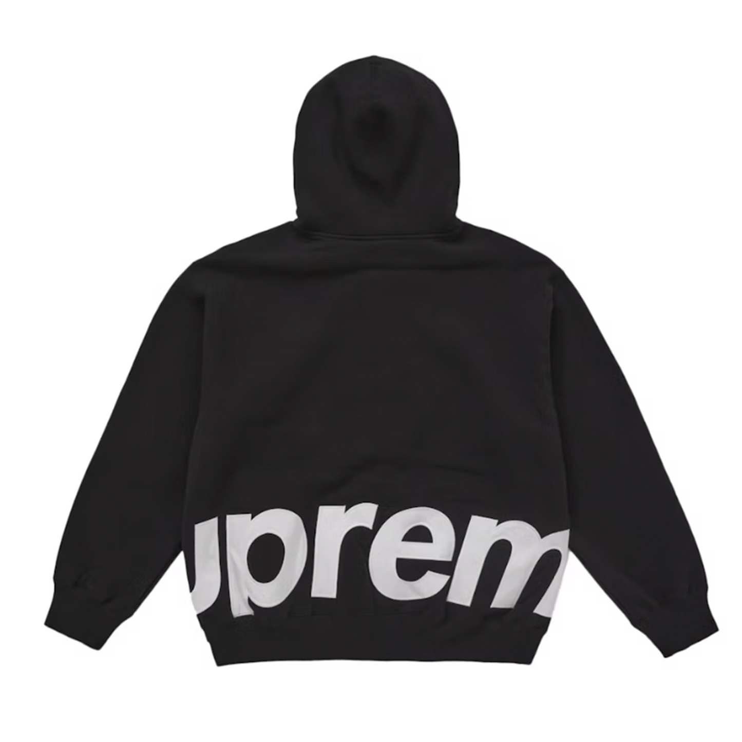 Supreme Big Logo Zip Up Hooded Sweatshirt Black [USED] - XL (Used)