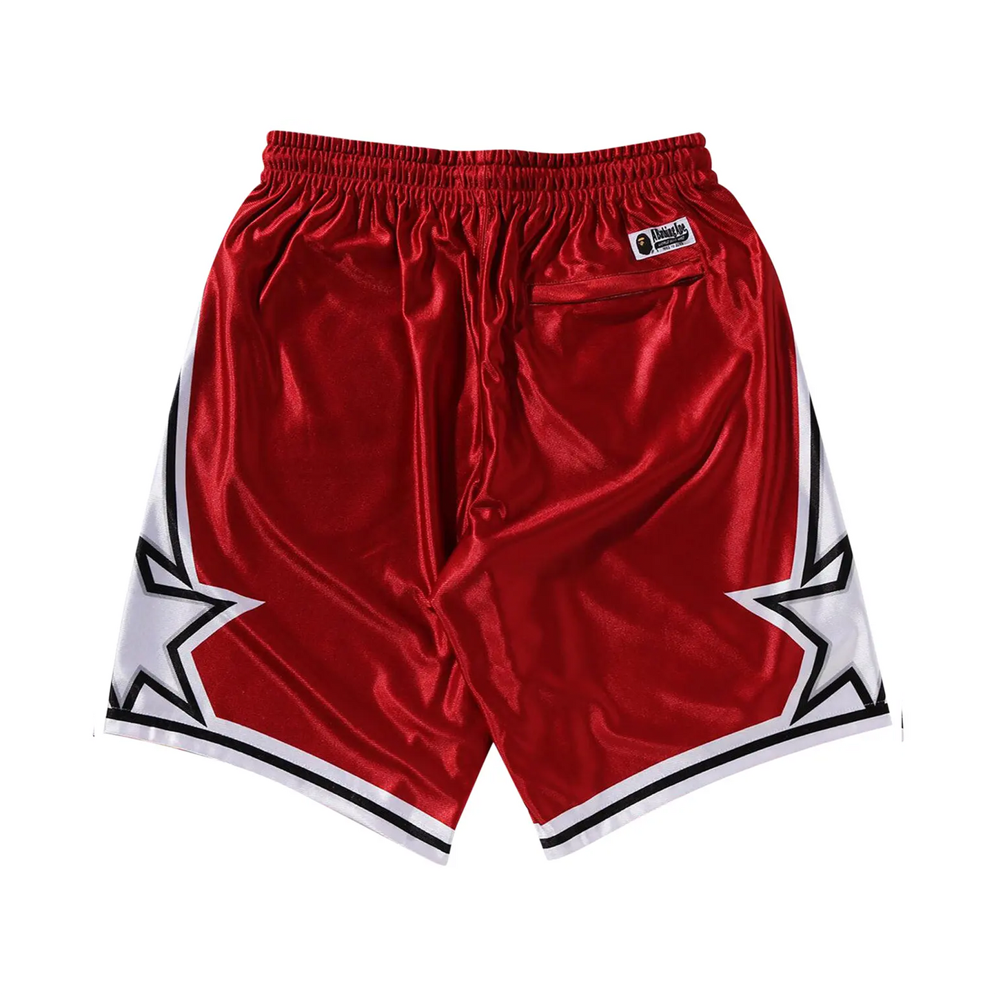 Bape A Bathing Ape Reversible Basketball Shorts Red / Flames