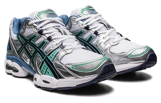 1201A424 104 ASICS Gel-Nimbus 9 Blanco Menta Acero Azul