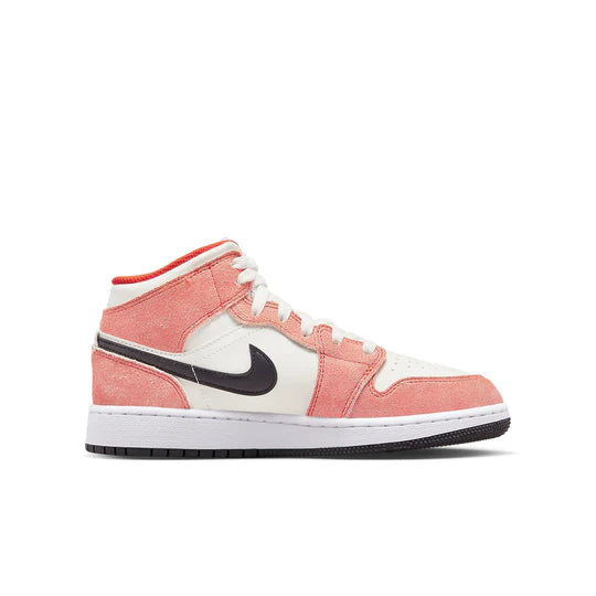 DV1336 800 Jordan 1 Mid SE Orange Suede (GS)