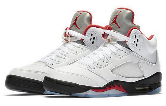 440888 102 Jordan 5 Retro Fire Rojo Plata Lengua (2020) (GS)