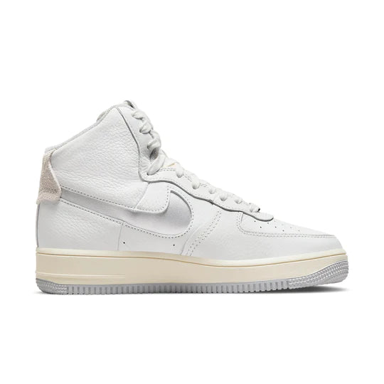 DC3590 101 Nike Air Force 1 High Sculpt White Silver (Women's)