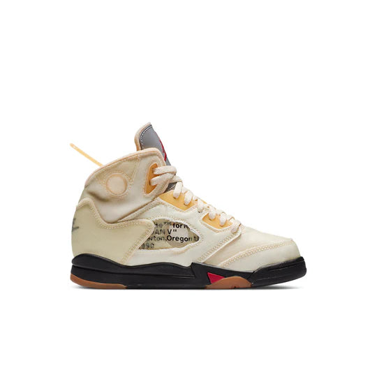 CV4827 100 Jordan 5 Retro Off-White Sail (PS)