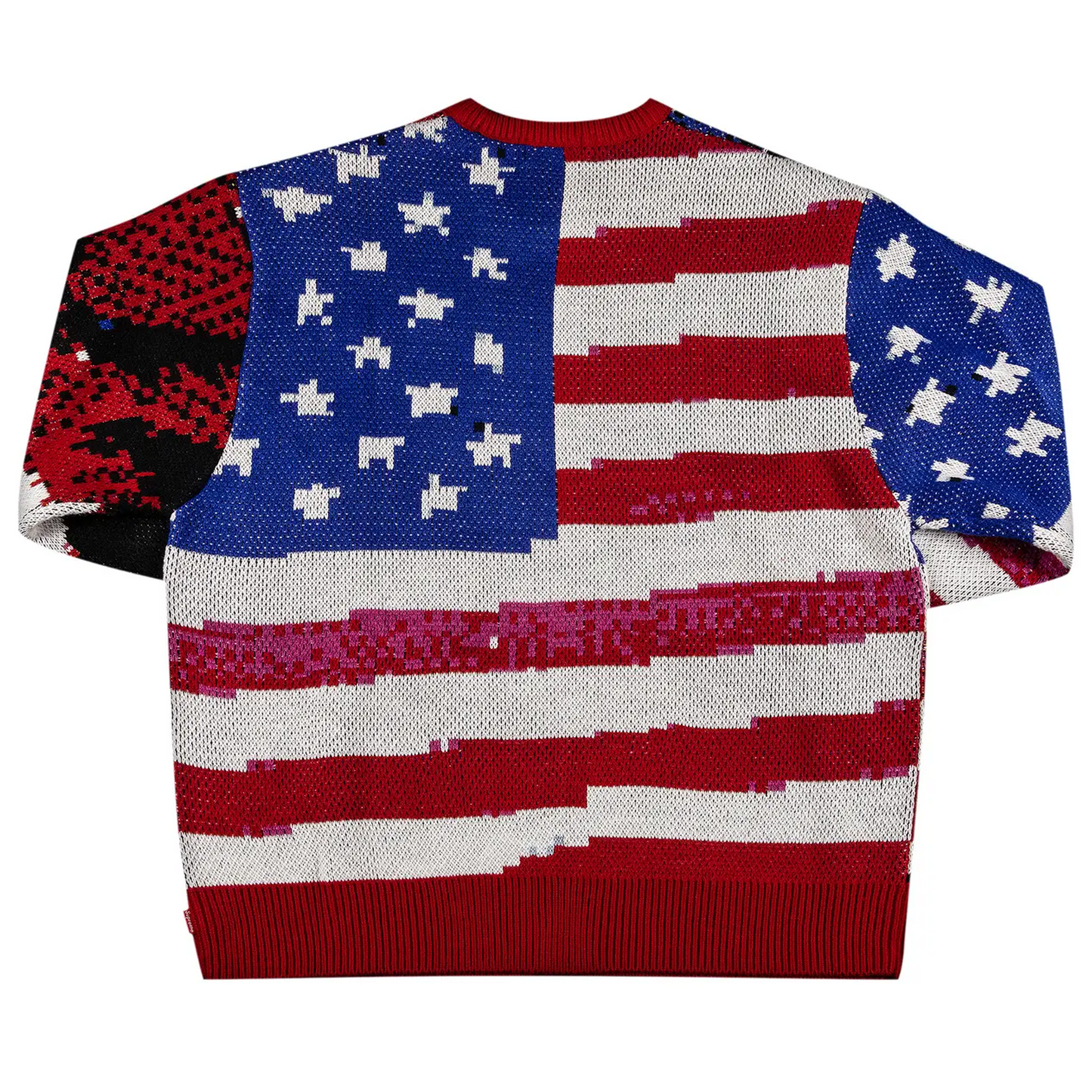 Supreme Digital Flag Sweater Red