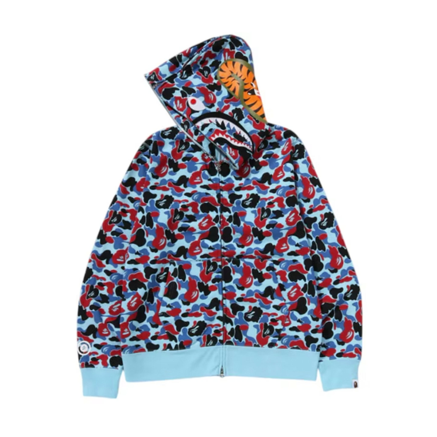 BAPE Store Chicago Separate Shark Full Zip Hoodie Multicolor [USED] - 3XL (Used)