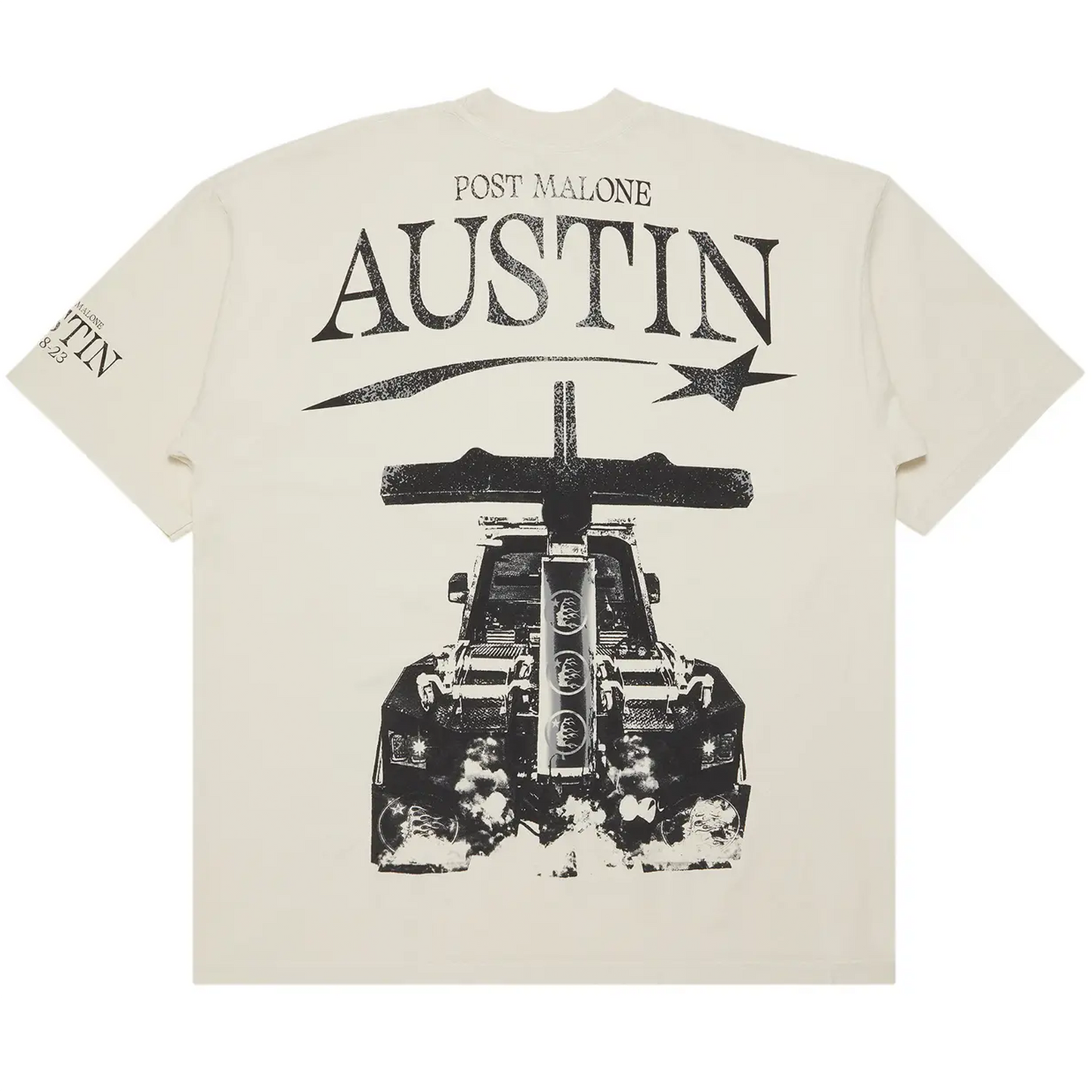 Hellstar x Post Malone Austin Tee 'Cream' [USED] - XL (Used)