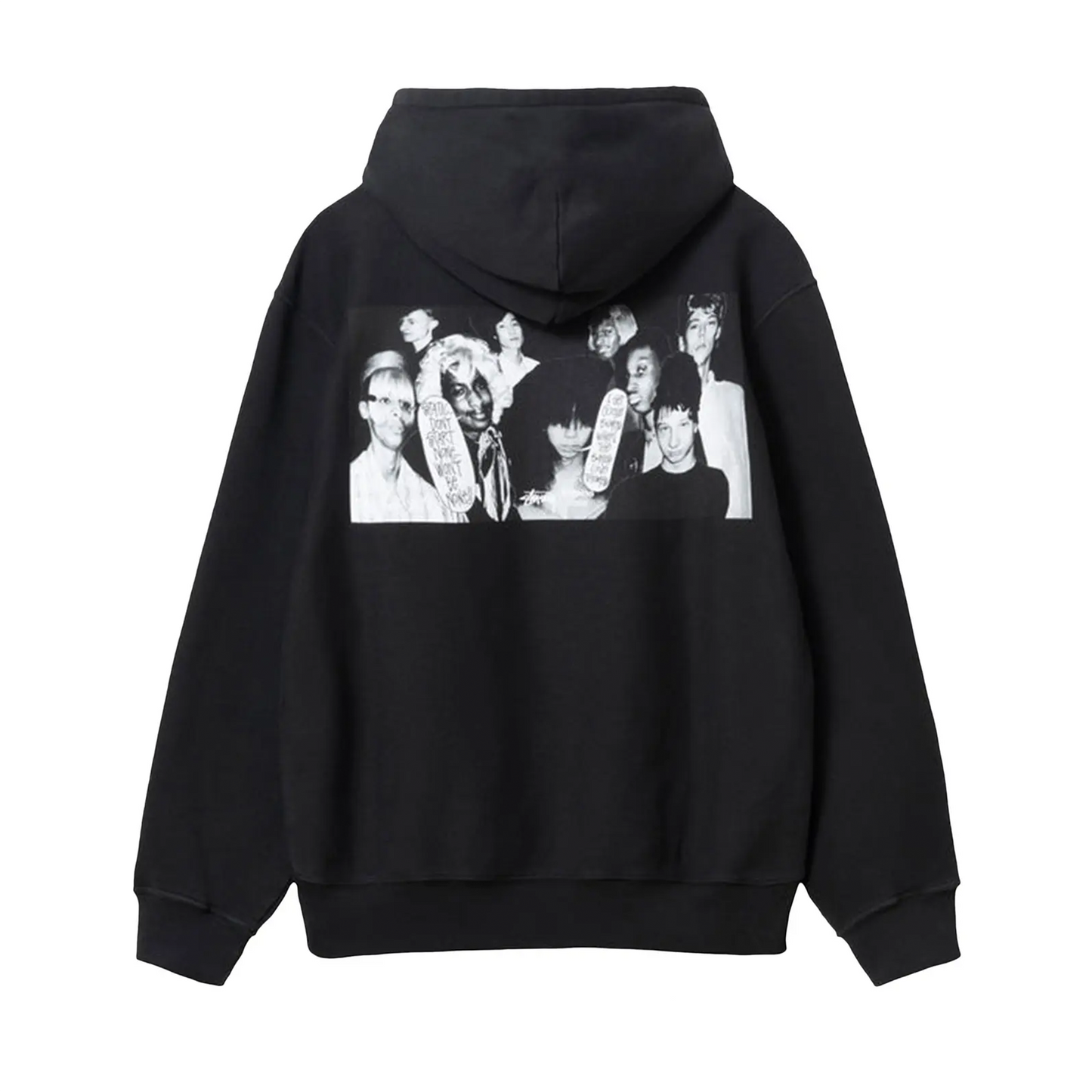 Stussy x Martine Rose Collage Pigment Dyed Hoodie 'Black' [USED] - S (Used)