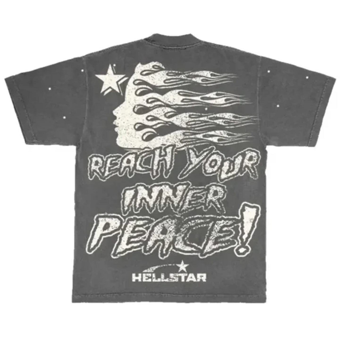 Hellstar Studios Inner Peace T-Shirt Faded Black [USED] - XS (Used)