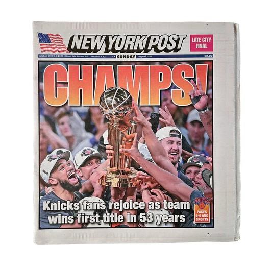 NY Knicks New York Post Champs! Full Newspaper 6/14/2026