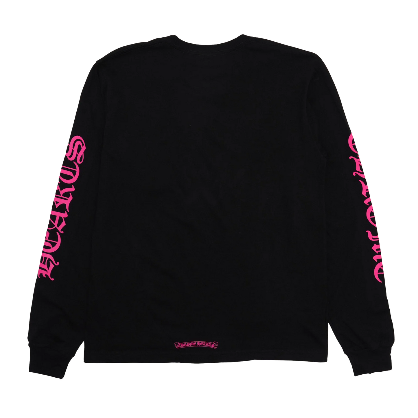 Chrome Hearts Neck Logo Long Sleeve Pocket T-Shirt Black Pink