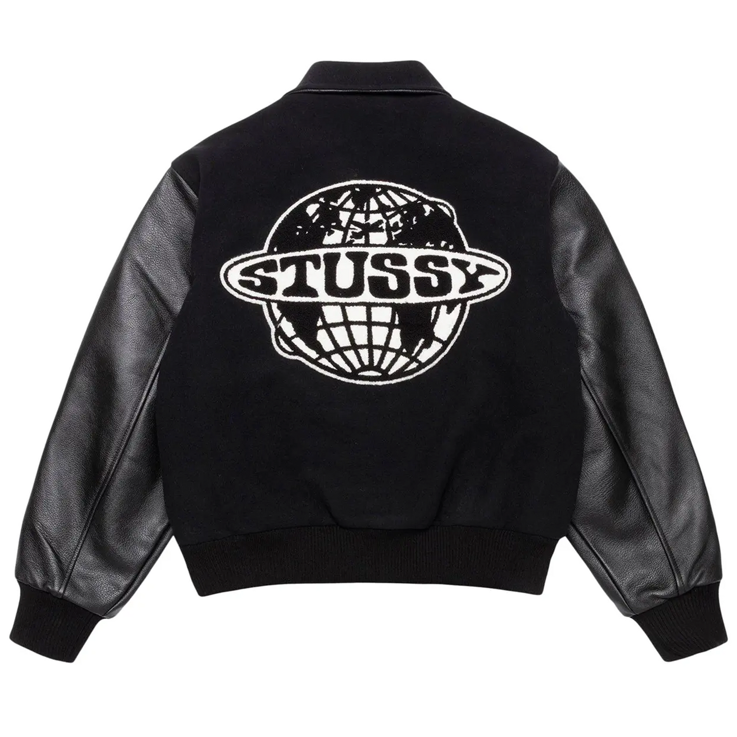 Stussy Globe Varsity Jacket Jacket Black